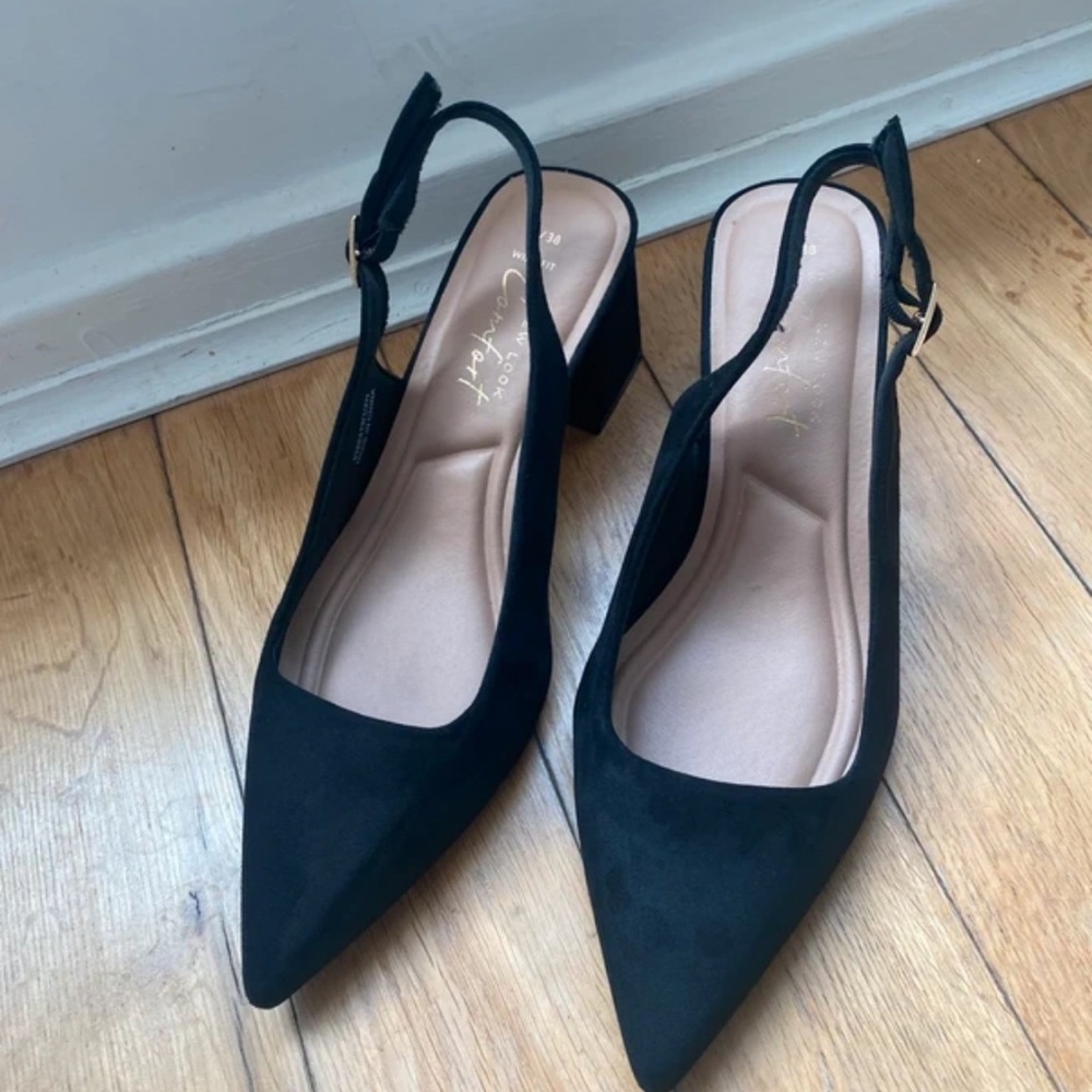 New Look Black Slingback Heels